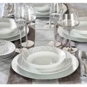 Waterside 16 Piece Glitz Geo Dinner Set